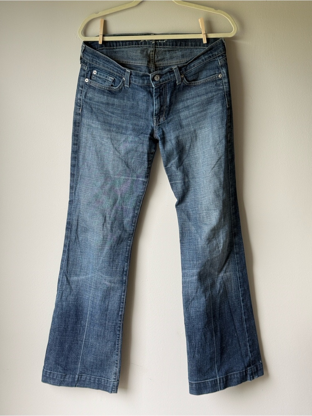 7 For All Mankind Women's Blue Flare Jeans